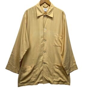 Barneys New York Silk Cotton Shirt Womens L Shop Chore Jacket Art Smock READ